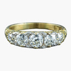 Antique Victorian Diamond Ring 2.15ct Old Cut Diamonds