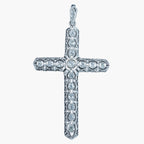 Antique Art Deco Diamond Cross Pendant 18ct Gold 1.4ct Total