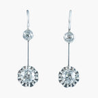 Antique Edwardian Diamond Drop Earrings 1.2ct Total