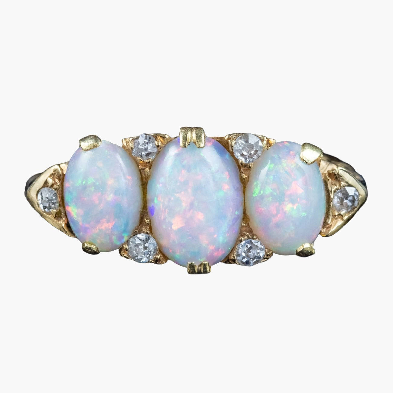 Antique Edwardian Opal Diamond Ring 2.9ct Of Opal Dated 1904 Main image