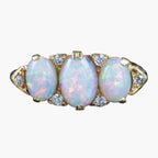 Antique Edwardian Opal Diamond Ring 2.9ct Of Opal Dated 1904