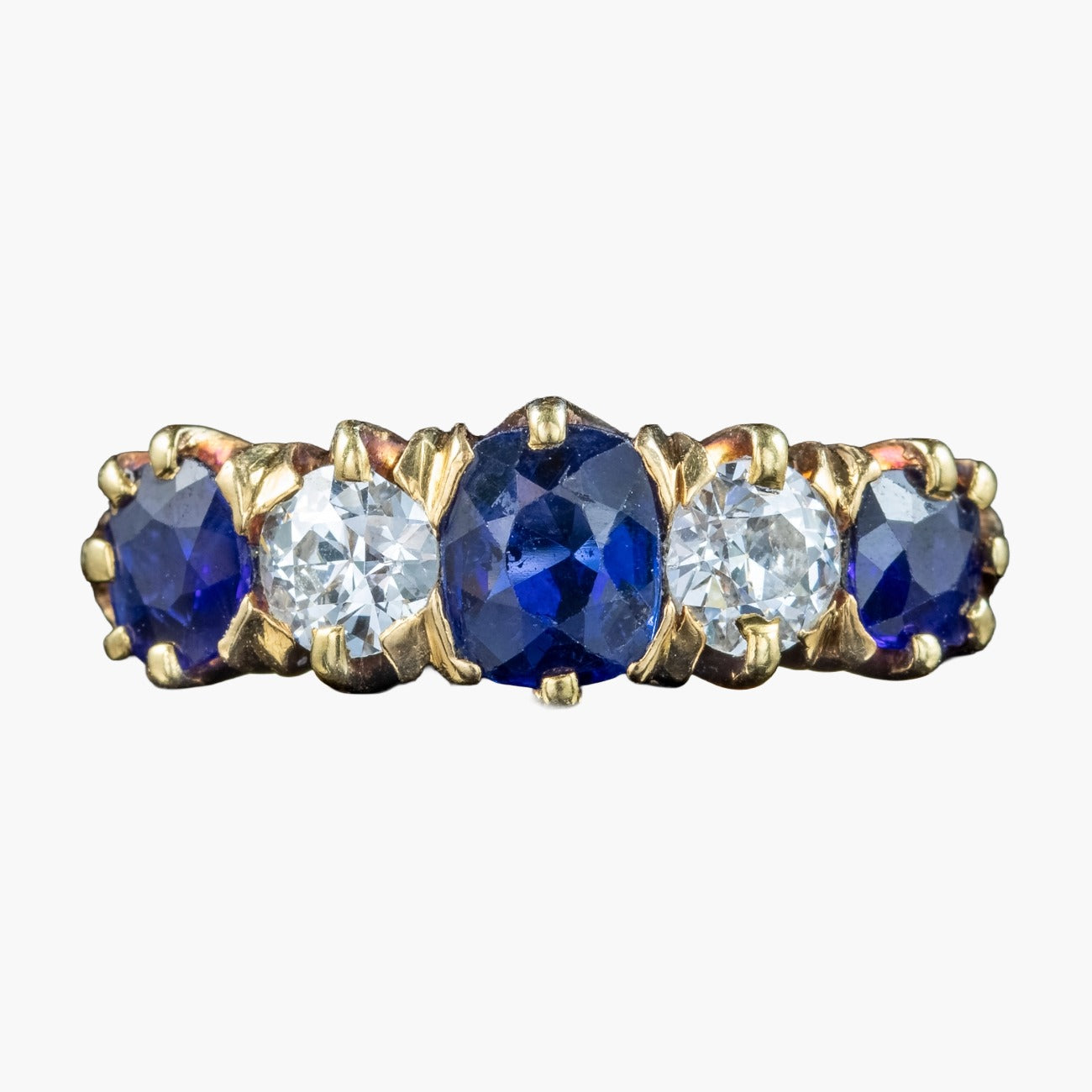 Antique Edwardian Sapphire Diamond Ring 1.2ct Sapphire Main image