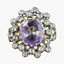Antique Georgian Amethyst Diamond Cluster Ring 3ct Amethyst