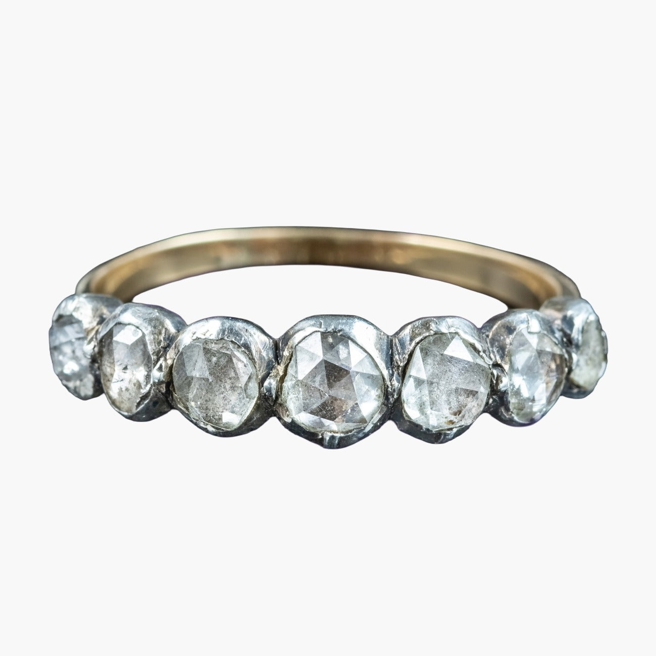 Antique Georgian Diamond Half Eternity Ring 0.85ct Total Main image
