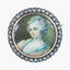 Antique Georgian Diamond Hand Painted Portrait Brooch