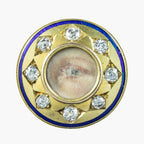 Antique Georgian Miniature Lovers Eye Diamond Ring Signed Sir Edwin Henry Landseer With Box