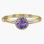 Antique Victorian Amethyst Diamond Bangle 15ct Gold