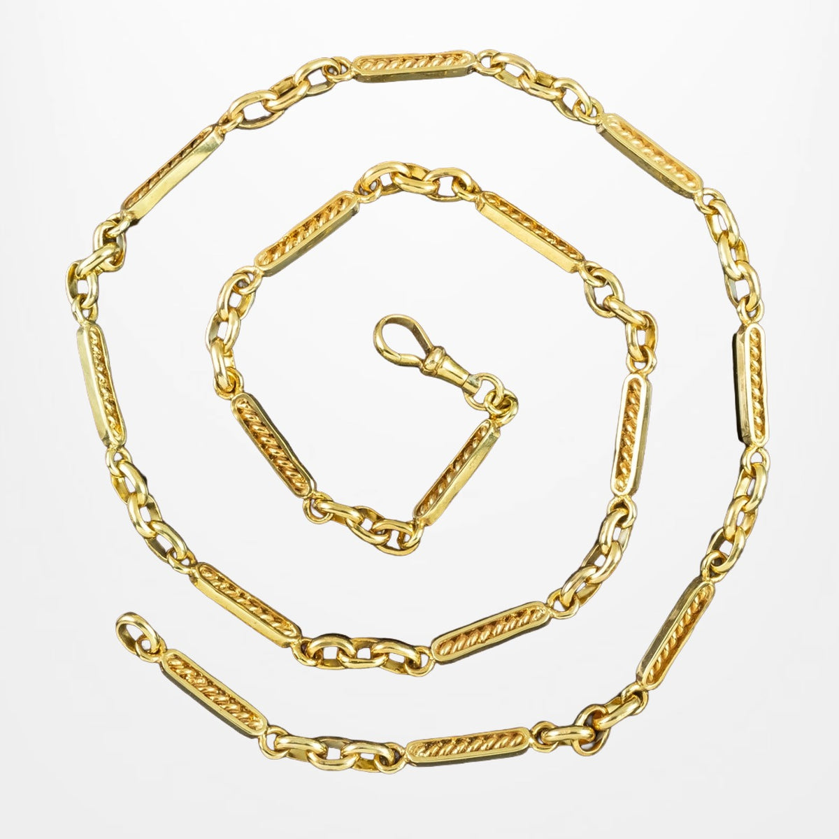 Antique Victorian Chain Necklace 15ct Gold 22.5 Inch Main image