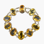 Antique Victorian Citrine Bracelet 15ct Gold