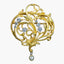 Antique Victorian Diamond Brooch Art Nouveau 18ct Gold