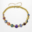 Antique Victorian Gemstone Harlequin Bracelet 15ct Gold