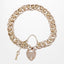 Antique Victorian Heart Lock And Key Bracelet 15ct Gold