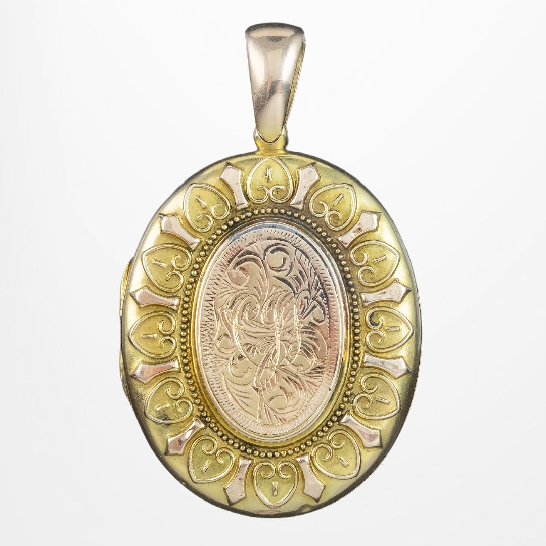 Antique Victorian Heart Locket 15ct Gold Main image