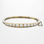 Antique Victorian Pearl Diamond Bangle 15ct Gold With Box