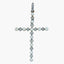 Antique Victorian Pearl Diamond Cross Pendant Silver 18ct Gold