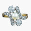 Antique Victorian Pearl Diamond Trilogy Twist Ring 1.8ct Of Diamond