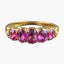 Antique Victorian Pink Sapphire Five Stone Ring 1.9ct Total
