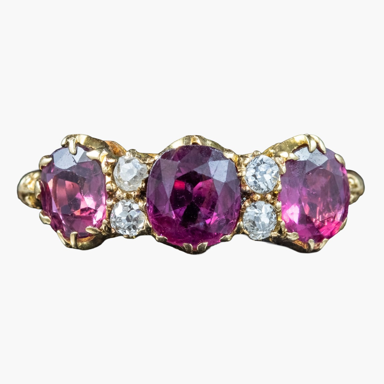 Antique Victorian Ruby Diamond Ring 2.2ct Of Ruby With Cert Main image