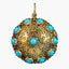 Antique Victorian Turquoise Pendant Etruscan Revival 18ct Gold