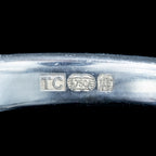 Art Deco Style Aquamarine Half Moon Diamond Trilogy Ring 3ct Aqua