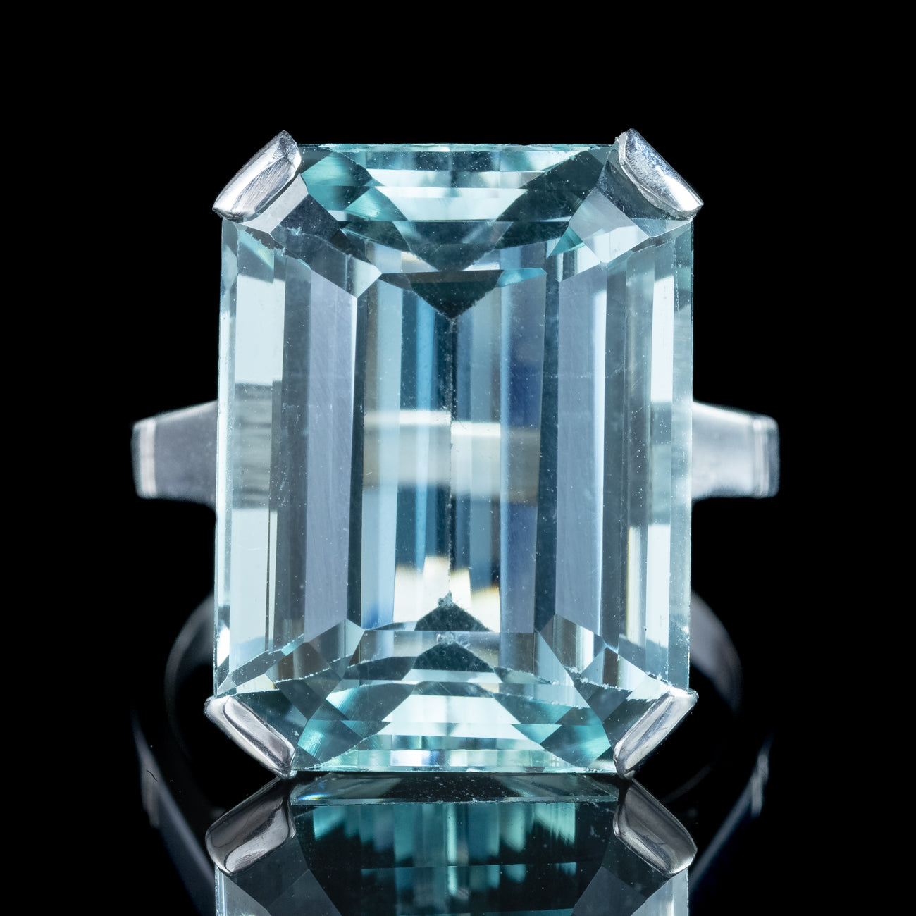 Art Deco Aquamarine Cocktail Ring 17ct Aqua Secondary image