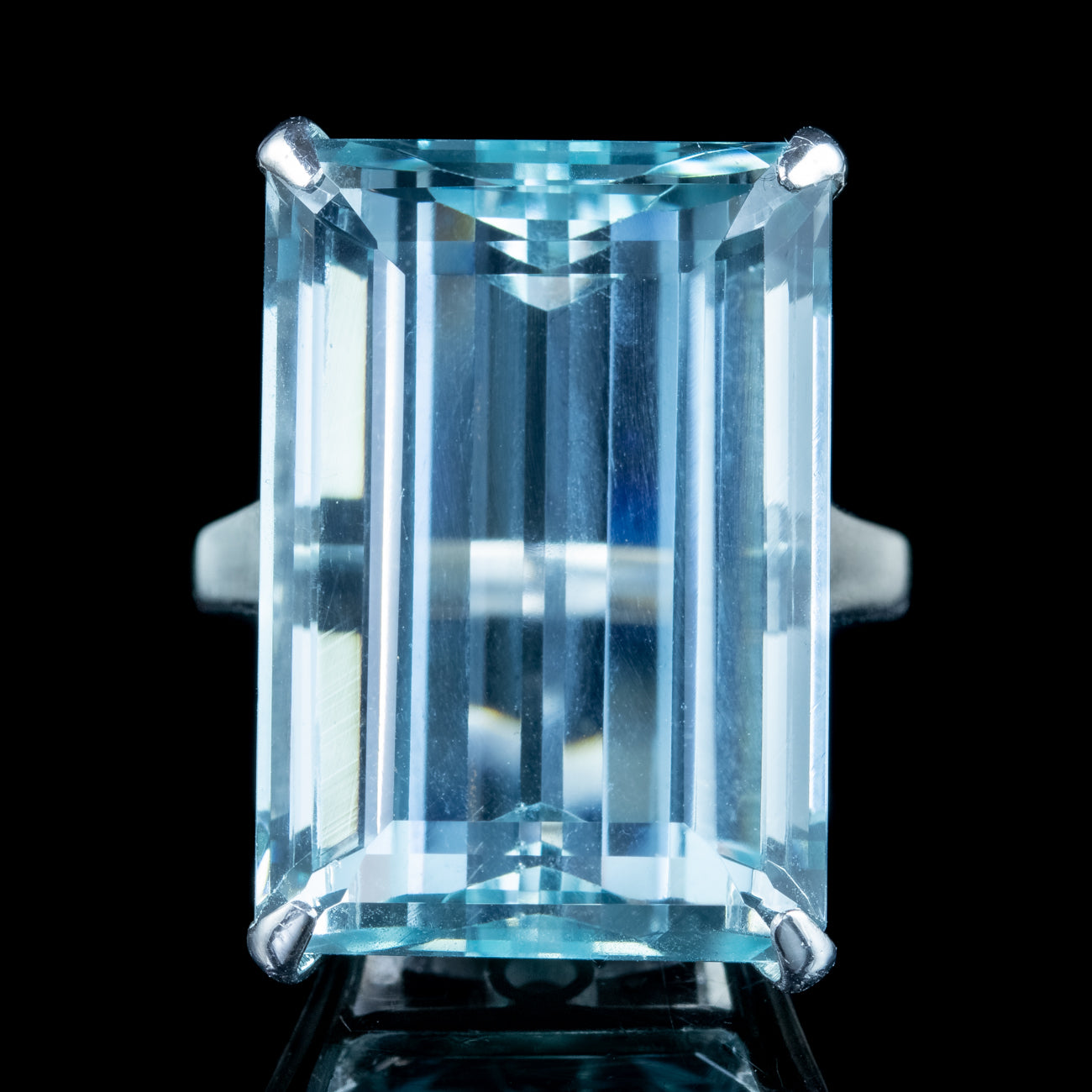 Art Deco Aquamarine Cocktail Ring 28.45ct Aqua Secondary image
