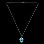 Art Deco Aquamarine Diamond Lavaliere Pendant Necklace 14.5ct Aqua