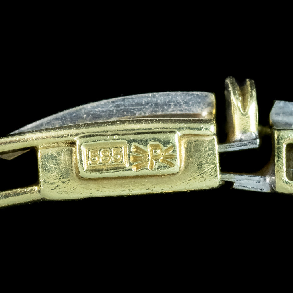 Art Deco Cabochon Amethyst Bracelet 14ct Gold