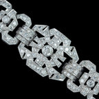 Art Deco Diamond Bracelet Platinum 9.5ct Total