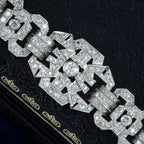Art Deco Diamond Bracelet Platinum 9.5ct Total