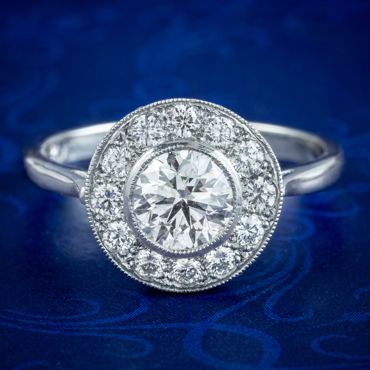 Art Deco Diamond Cluster Ring 1.5ct Total  Main image