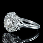 Art Deco Diamond Cluster Ring 2.2ct Total 