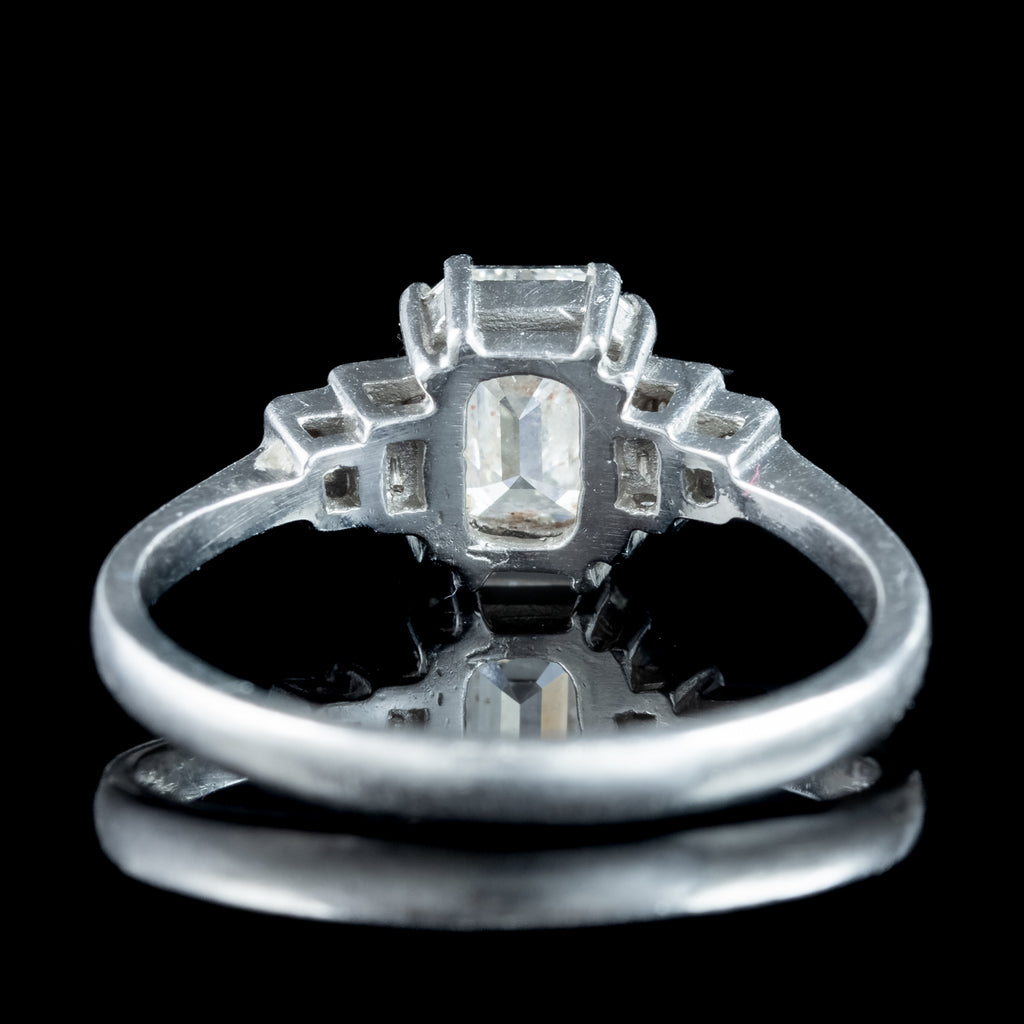 Art Deco Diamond Five Stone Ring 1.67ct Total