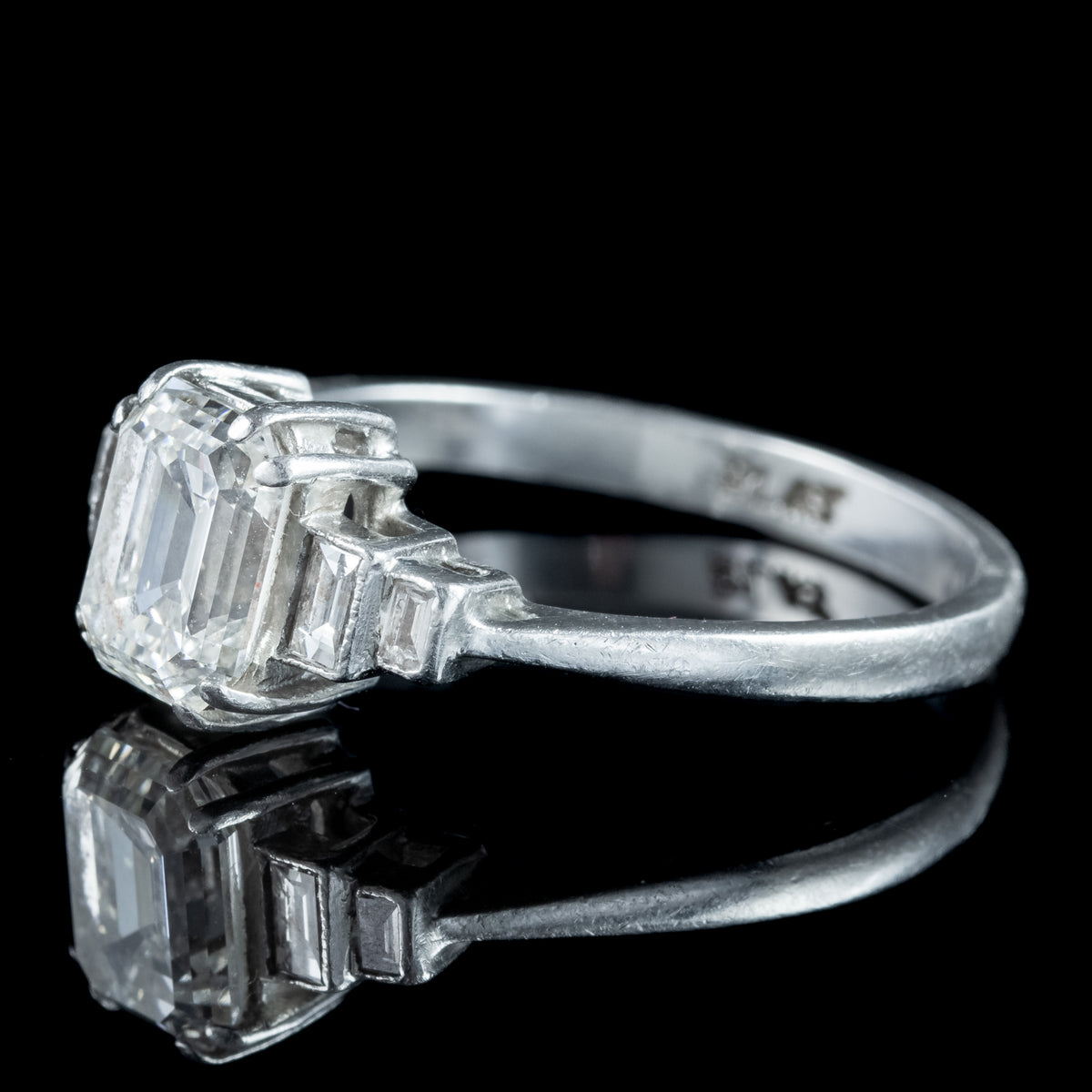 Art Deco Diamond Five Stone Ring 1.67ct Total