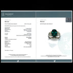Art Deco Emerald Diamond Ring 1.67ct Emerald With Cert  