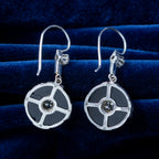 Art Deco Onyx Diamond Drop Earrings Platinum 