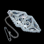 Art Deco Sapphire Diamond Brooch 18ct Gold 