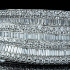 Art Deco Style Diamond Bangle 18ct Gold 9.58ct Total