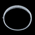 Art Deco Style Diamond Bangle 18ct Gold 9.58ct Total