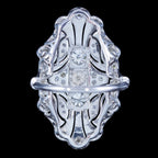 Art Deco Style Diamond Cluster Cocktail Ring 1.53ct Total