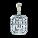 Art Deco Style Diamond Cluster Pendant 2.8ct Total