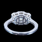 Art Deco Style Diamond Cluster Ring 1.24ct Total