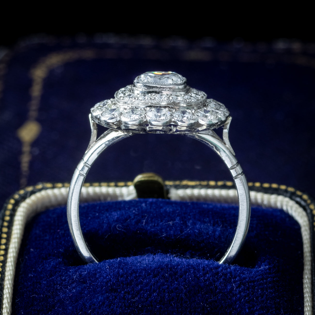 Art Deco Style Diamond Cluster Ring 2.42ct Total Secondary image
