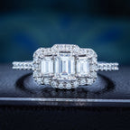 Art Deco Style Diamond Cluster Ring 1.24ct Total