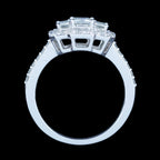 Art Deco Style Diamond Cluster Ring 1.24ct Total
