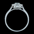Art Deco Style Diamond Cluster Ring 1.1ct Diamond