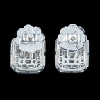 Art Deco Style Diamond Cluster Stud Earrings 18ct Gold 2.25ct Total