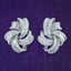 Art Deco Style Diamond Spiral Cluster Earrings 18ct Gold 6.5ct Total