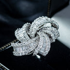 Art Deco Style Diamond Spiral Cluster Earrings 18ct Gold 6.5ct Total