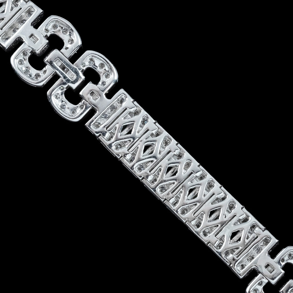 Art Deco Style Emerald Diamond Bracelet 2.45ct Of Emerald
